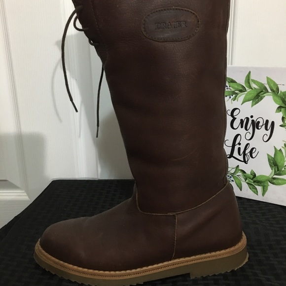 Draper of Glastonbury Winter Leather Brown Boots - Picture 10 of 16